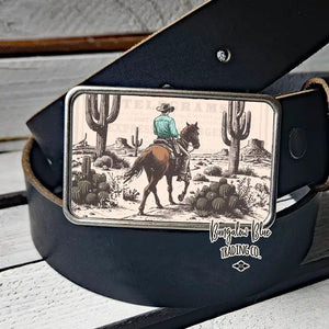 Desert Cowboy Belt Buckle - Bungalow Blue Trading Co.