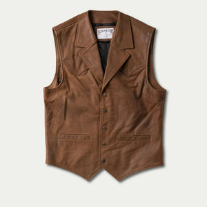 Men's Bowie Leather Vest - Schaefer Outfitter