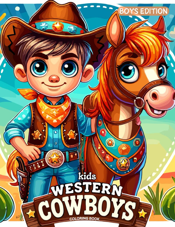 Western Cowboy Coloring Book