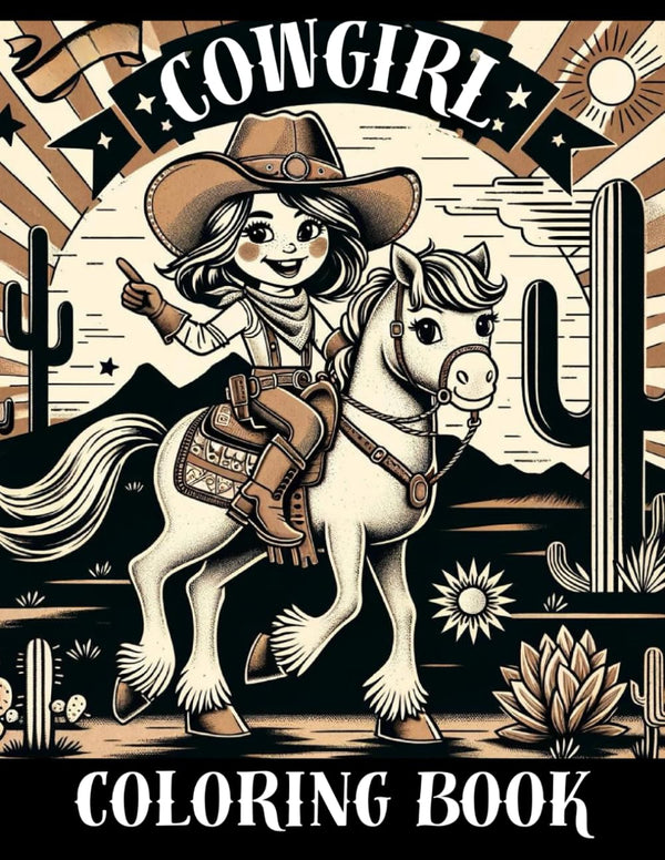 Western Cowgirl Adventure Coloring Book