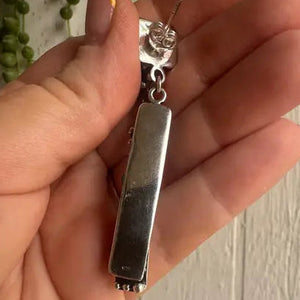 Turquoise Sterling Dangle Earrings - Nizhoni Traders LLC