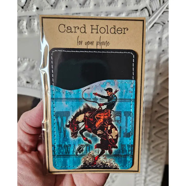 Wild West Cowboy Phone Card Holder - Bungalow Blue Trading Co