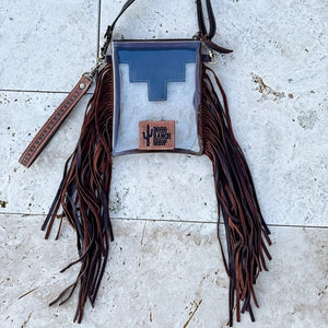 Shayne Small Clear Tooled Crossbody  - Boho Ranch Shop
