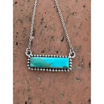 Kingman Turquoise Bar Necklaces - Nizhoni Traders LLC