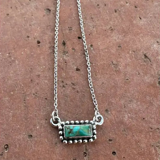 Kingman Turquoise Bar Necklaces - Nizhoni Traders LLC