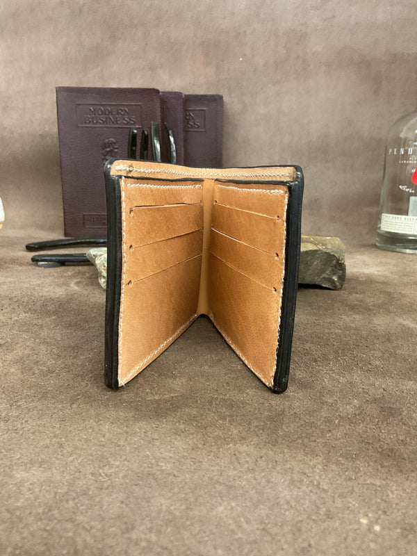 Hamley's Bi-Fold Hand Carve and  Basket Weave Wallet - Hamley Saddle Shop