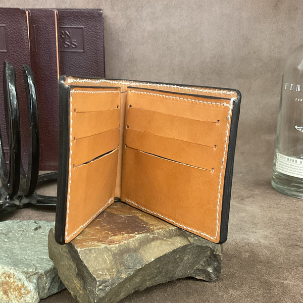 Hamley's Bi-Fold Hand Carve and  Basket Weave Wallet - Hamley Saddle Shop