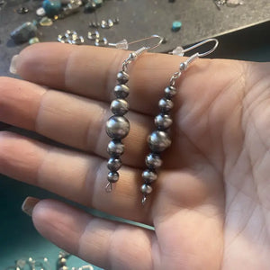 Simple Sterling Silver Pearl Earrings - The Bijoux FAB