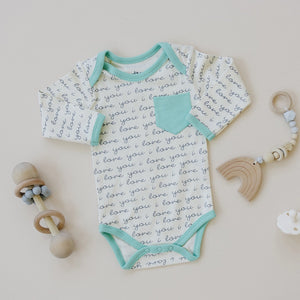 Organic Cotton L/S Bodysuit - I Love You
