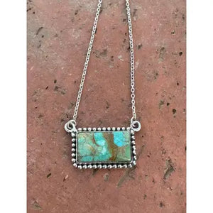 Kingman Turquoise Bar Necklaces - Nizhoni Traders LLC
