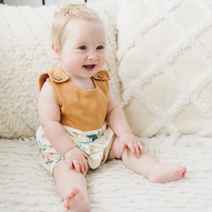 Organic Cotton Bubble Romper Rocking Horse