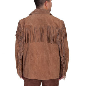 Brown Fringe Leather Jacket - Scully