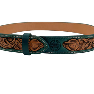 Hamley Floral Combo Straight Belt - Hamley Saddle Shop