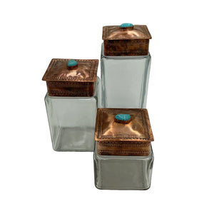 Copper Lid Glass Canister - J. Alexander