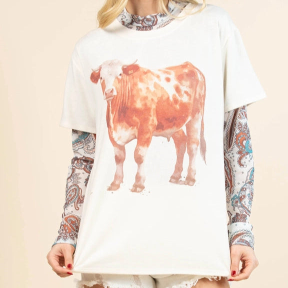 Cow Graphic T-Shirt - Avery