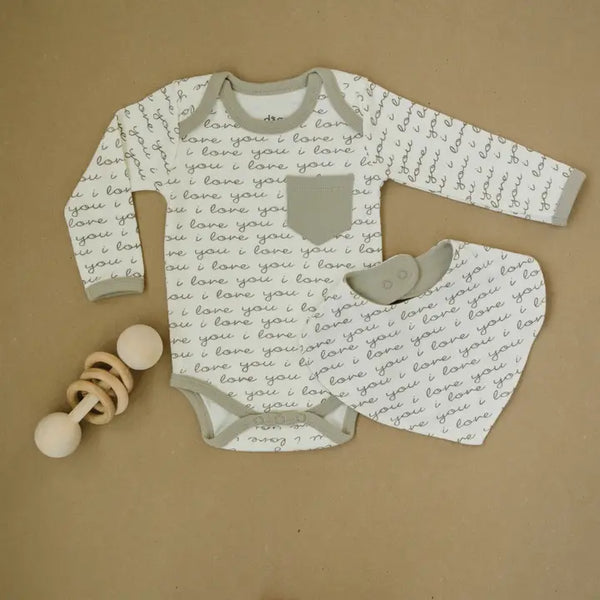 Organic Cotton L/S Bodysuit - I Love You