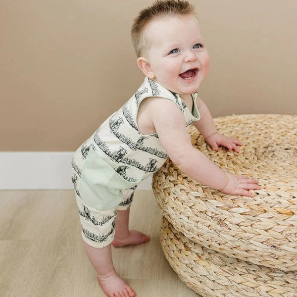 Organic Cotton Sleeveless Romper - Billie & Kid