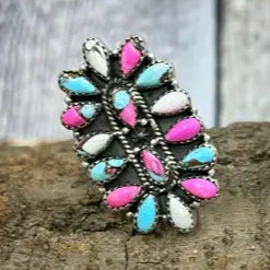Multi Stone Ring- Nizhoni Traders LLC