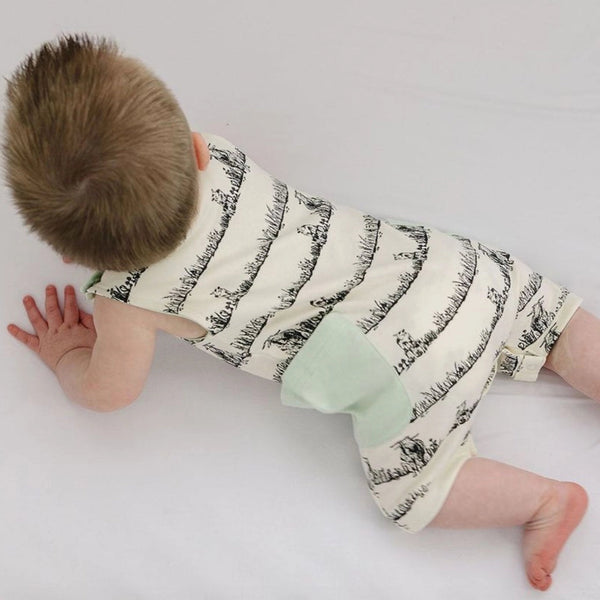 Organic Cotton Sleeveless Romper - Billie & Kid