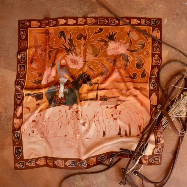 Western Wild Rag Scarf - Tirzah Lane Art
