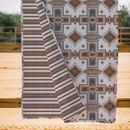 Rhodes Neutral Queen Quilt - Ida Mae Home