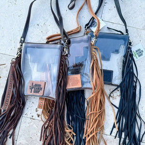Shayne Large Clear Tooled Crossbody  - Boho Ranch Shop