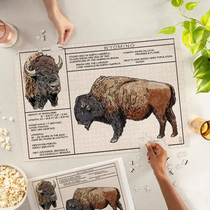 1000 Piece Wyoming, Plains Bison Puzzle - Lantern Press