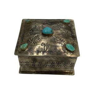 Flower Box with Turquoise - J. Alexander
