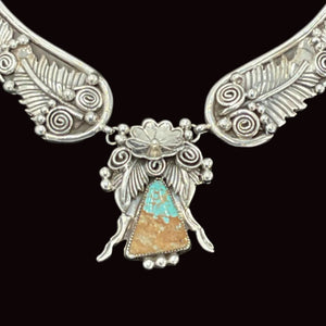 Navajo Embellished Turquoise Necklace - Matt 925 Inc.