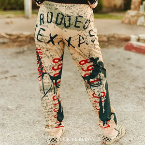Women's Rodeo Texas Pants - Lucky & Blessed