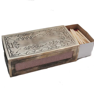 Stamped Matchbox - J. Alexander Rustic Silver