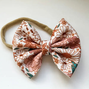 Baby Floral Garden Bow Headbands - Boho + Baby