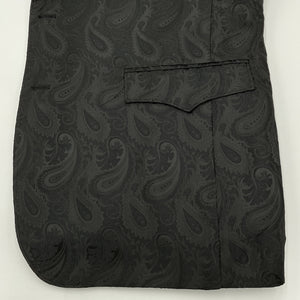 Men's Paisley Style Black Sports Coat - Circle S