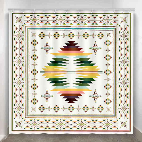 Mesa Off-White Shower Curtain - Fringe Scarves