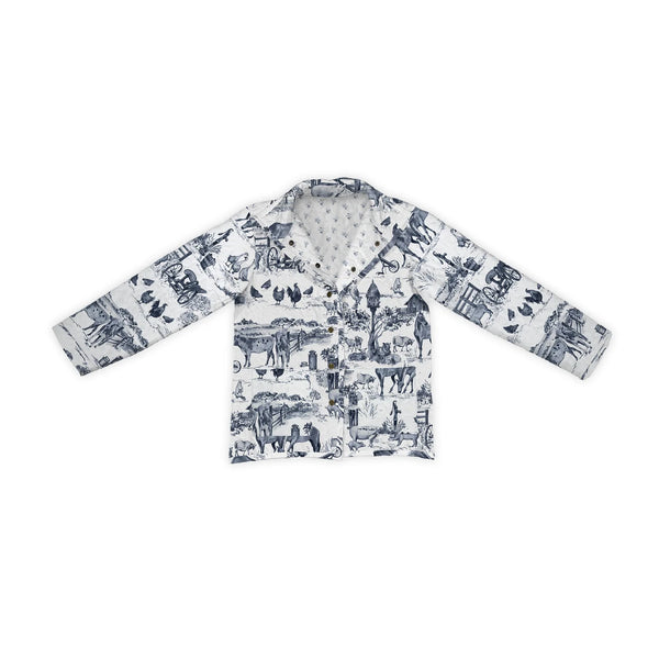 Aledo Toile Snap Quilted Jacket - Ida Mae Home