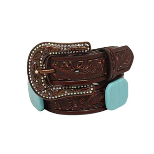 Girls Angel Ranch Turquoise Belt  - M&F Western Products