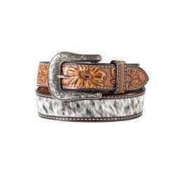 Spotted Calf Hair with Sunflowers Belt - M&F Western Store