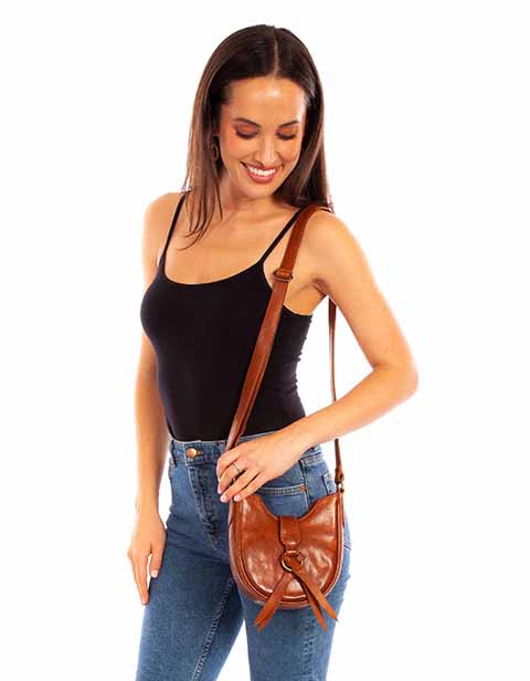 Saddle Bag Leather Purse - Scully