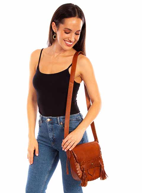 Leather Crossbody Purse - Scully