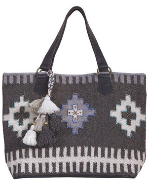 Women's Aztec Inspired Woven Handbag - Scully