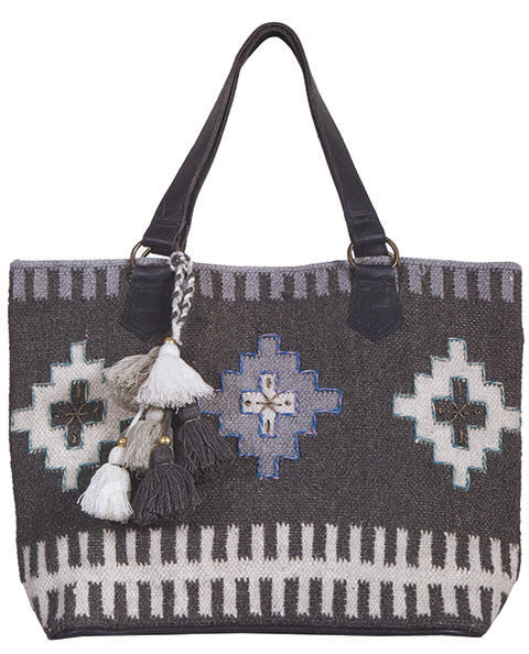 Aztec Inspired Woven Handbag - Scully