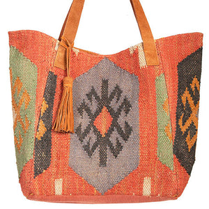 Women's Aztec Inspired Woven Handbag - Scully