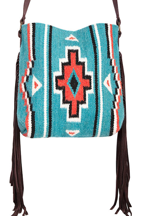 Southwest Design Wool Shoulder Bag - Scully