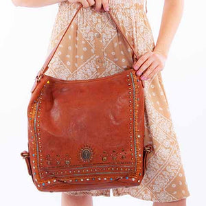 Large Leather Bucket Handbag - Scully