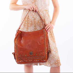 Large Leather Bucket Handbag - Scully