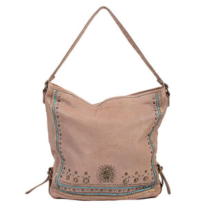 Large Leather Bucket Handbag - Scully
