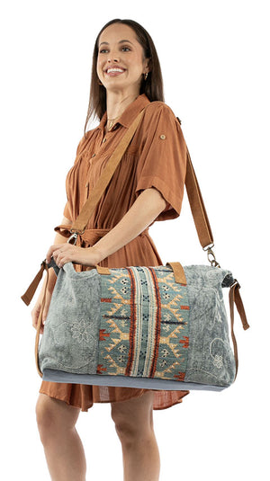 Women's Blue Duffle Handbag - Scully