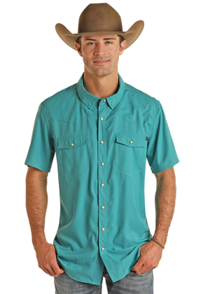 Men's TEK Western Shirt - Rock & Roll Denim