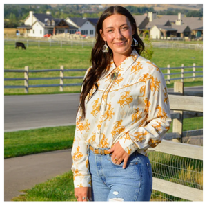 Women's The Cactus Rose Buckaroo Shirt - Cotton & Rye