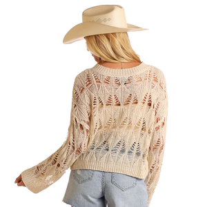 Women's Open Knit Sweater - Rock & Roll Denim